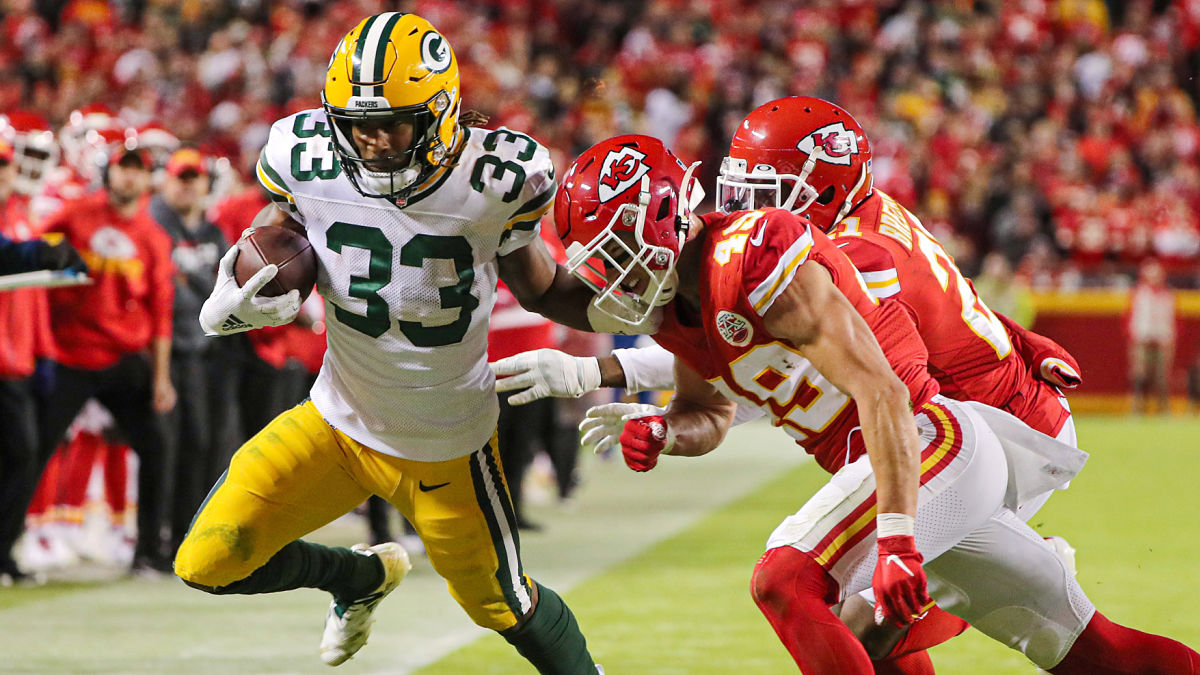 Green Bay Packers running back Aaron Jones