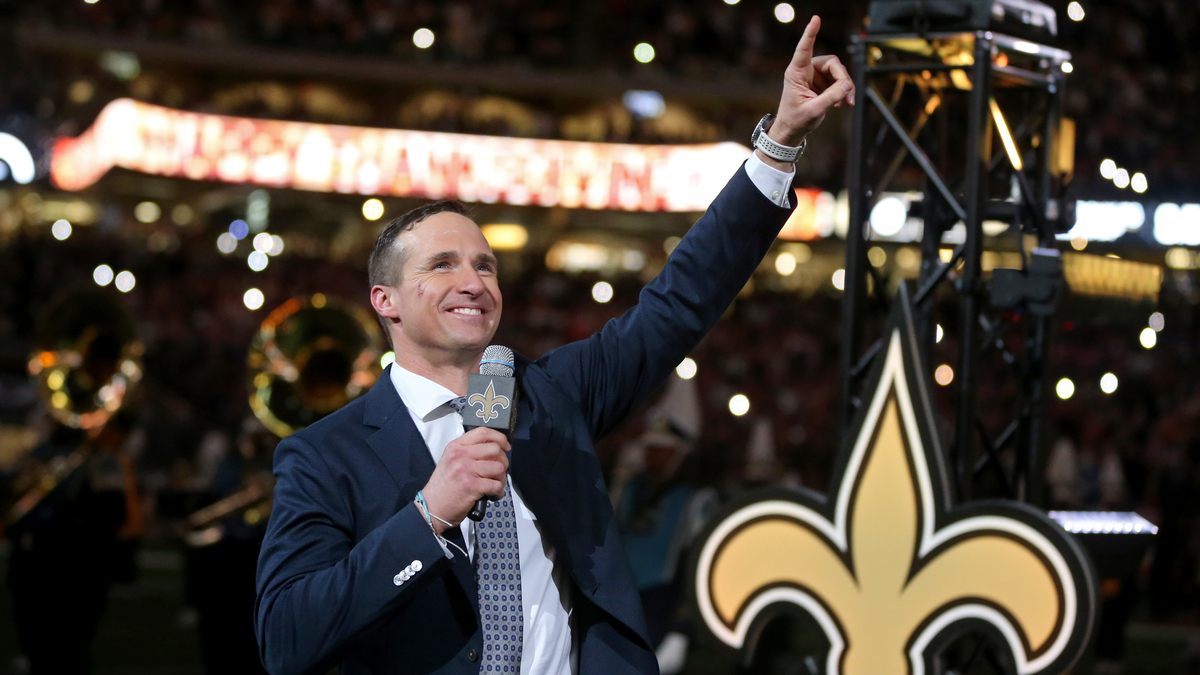 Former New Orleans Saints quarterback Drew Brees