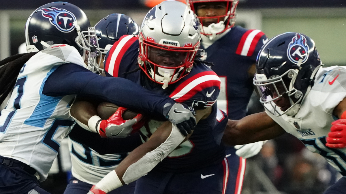 New England Patriots running back Rhamondre Stevenson