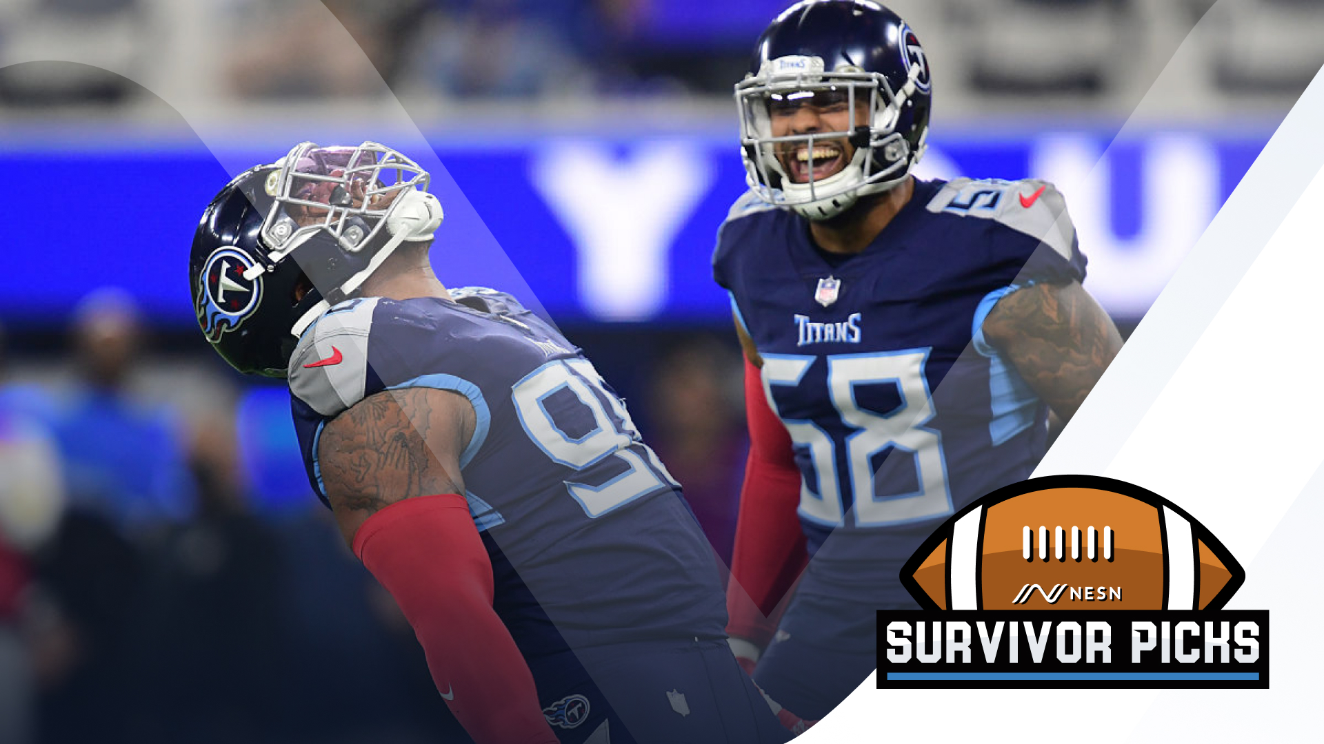 Tennessee Titans defensive end Jeffery Simmons, outside linebacker Harold Landry