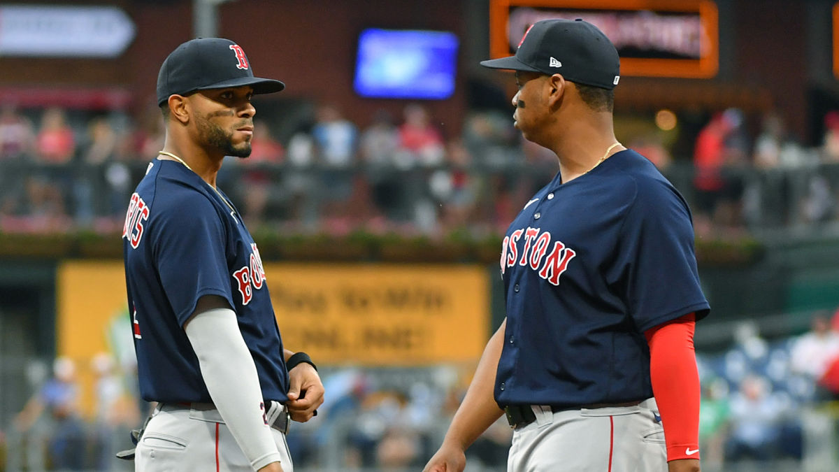 Free agent shortstop Xander Bogaerts and Boston Red Sox third baseman Rafael Devers