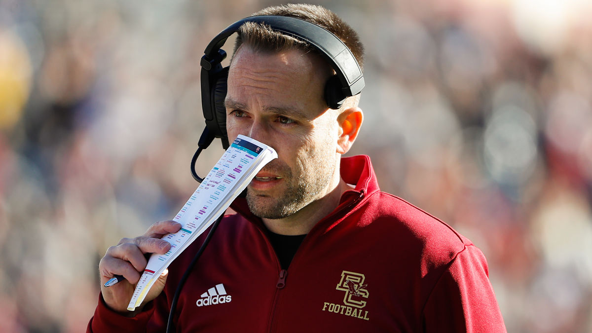 Boston College football coach Jeff Hafley