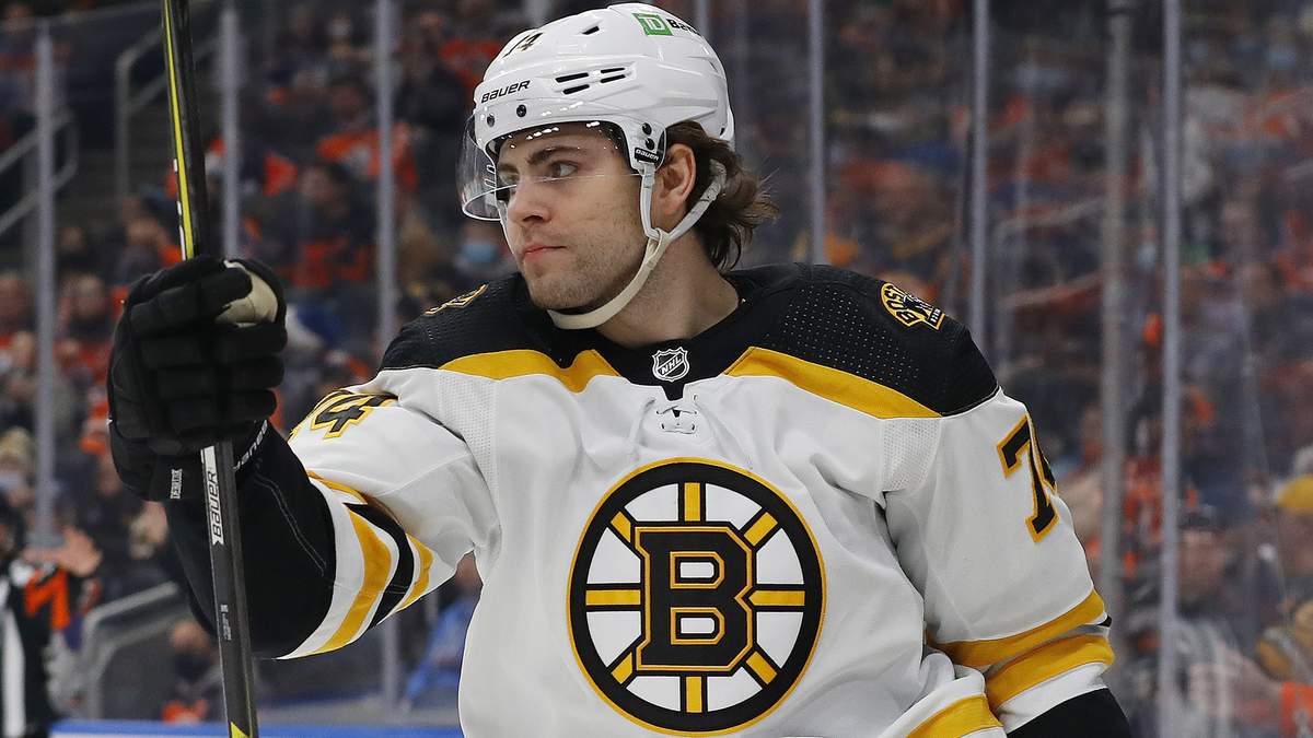 Boston Bruins winger Jake DeBrusk