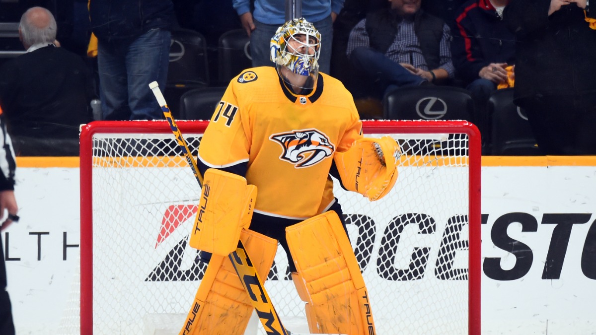 Nashville Predators goalie Juuse Saros
