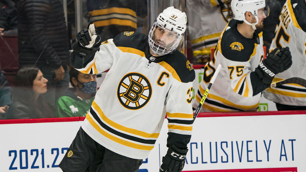 Boston Bruins forward Patrice Bergeron