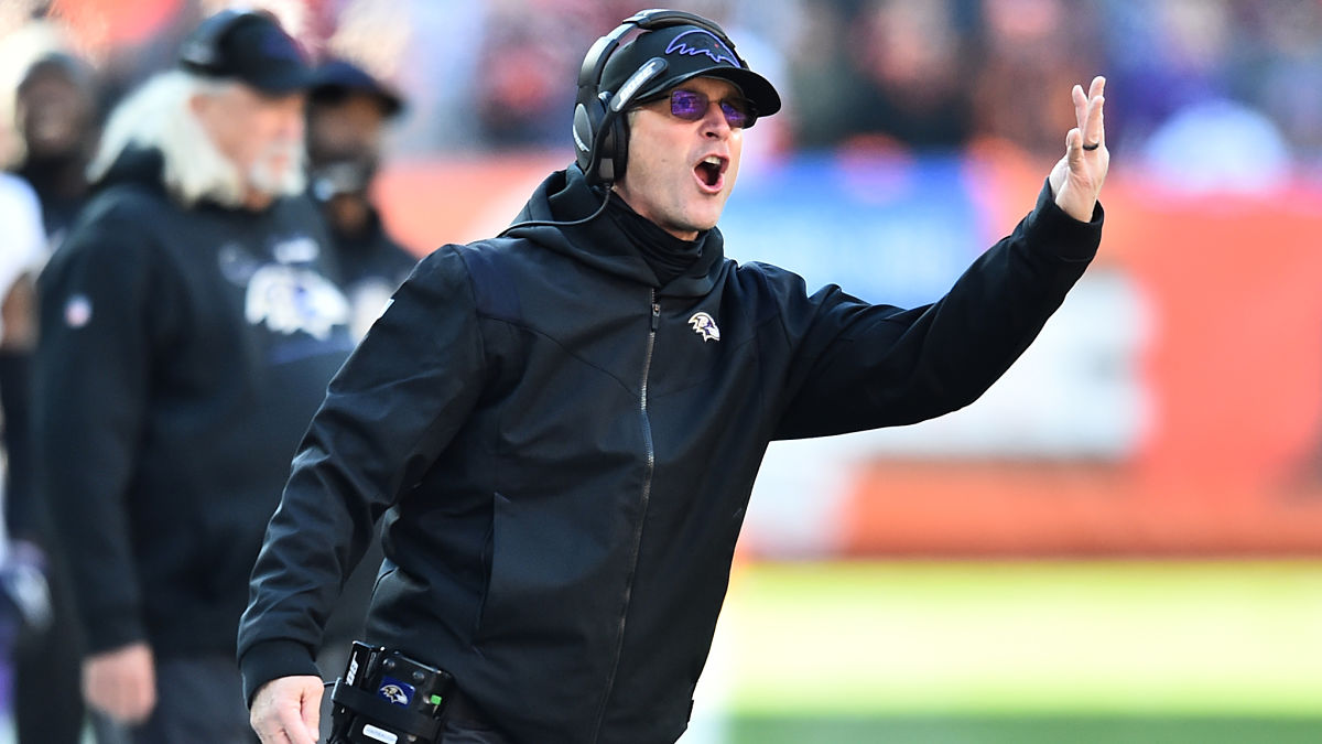 Baltimore Ravens head coach John Harbaugh