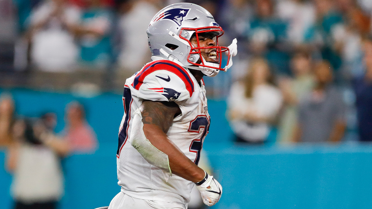 New England Patriots running back Damien Harris
