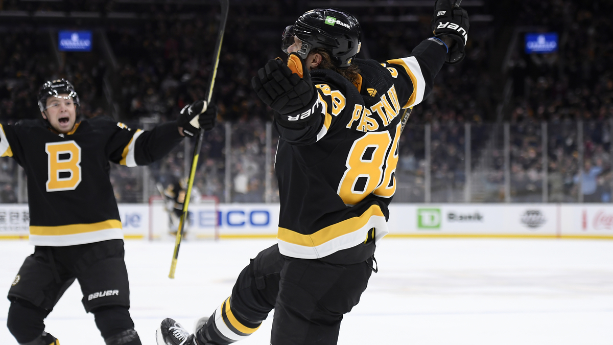 Boston Bruins winger David Pastrnak