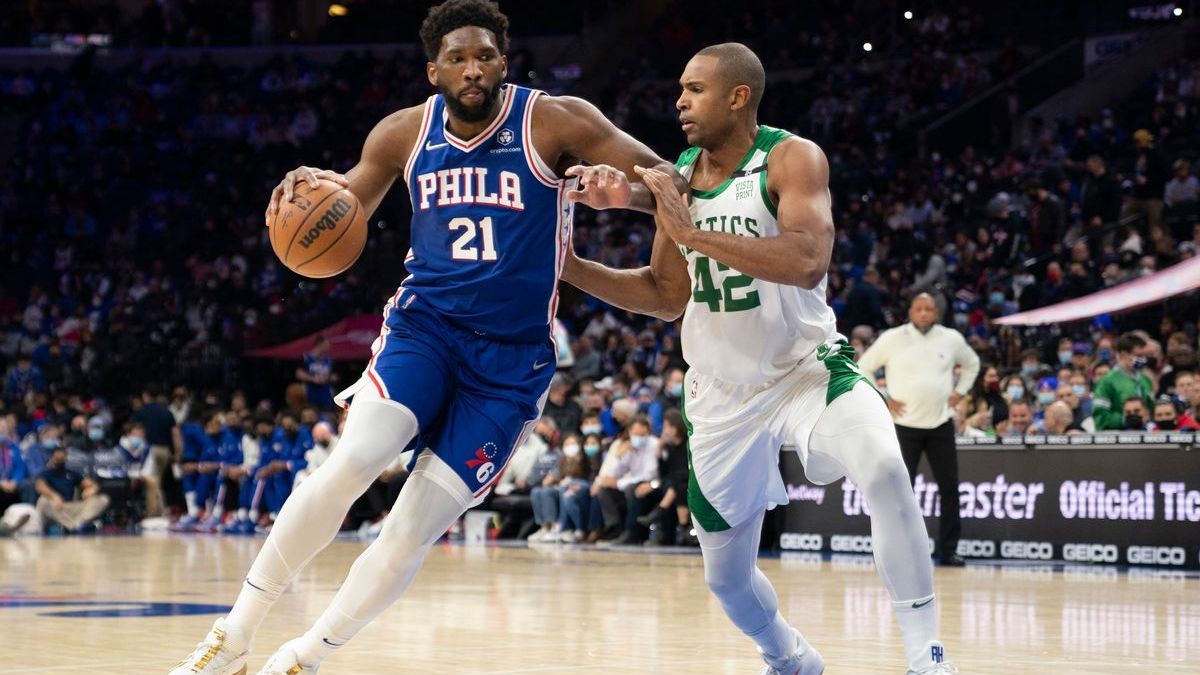 Philadelphia 76ers big Joel Embiid, Boston Celtics center Al Horford