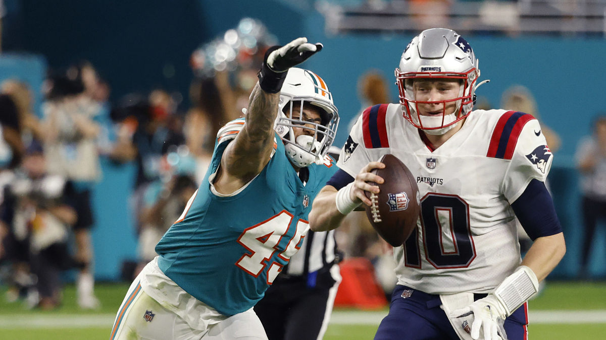 New England Patriots quarterback Mac Jones