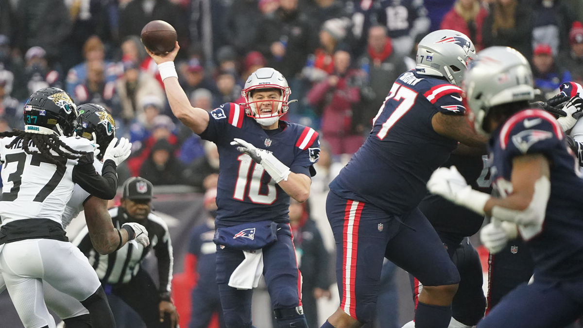 New England Patriots quarterback Mac Jones