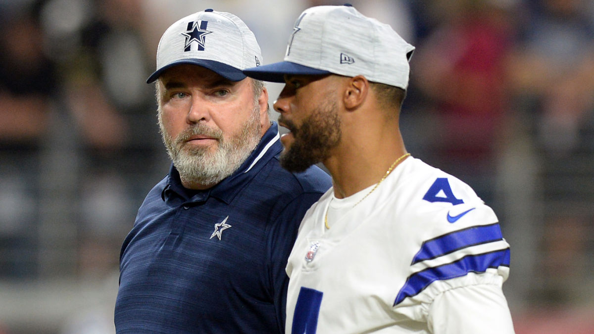 Dallas Cowboys head coach Mike McCarthy and quarterback Dak Prescott