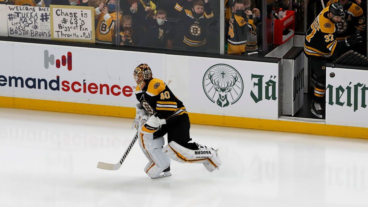 Boston Bruins goalie Tuukka Rask