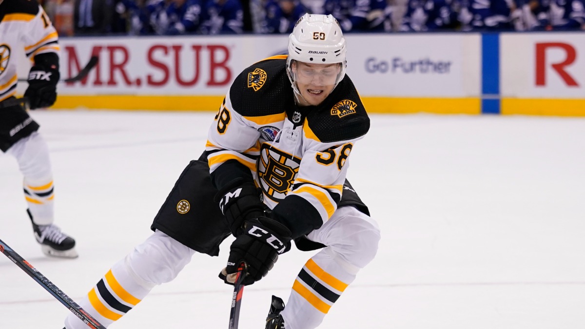 Boston Bruins defenseman Urho Vaakanainen