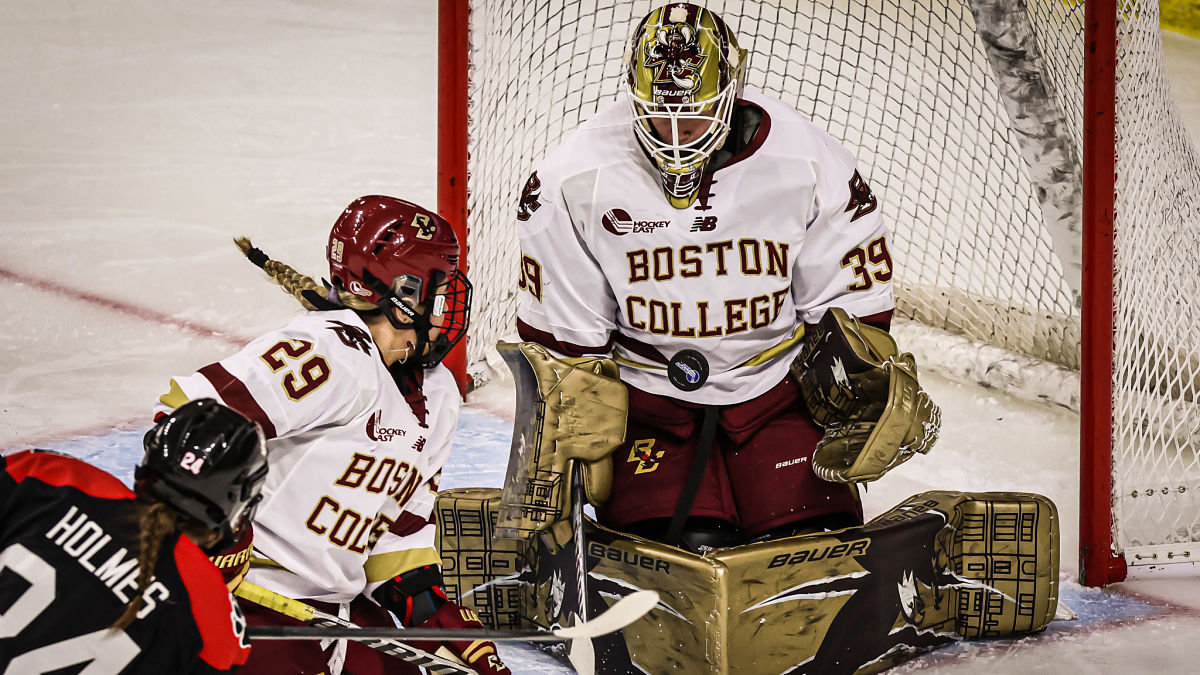 Boston College women's hockey goaltender Abigail Levy