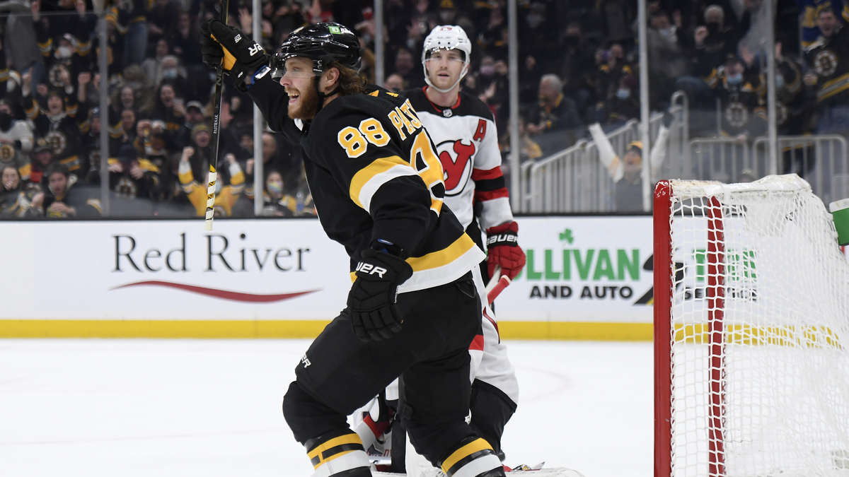 Boston Bruins forward David Pastrnak