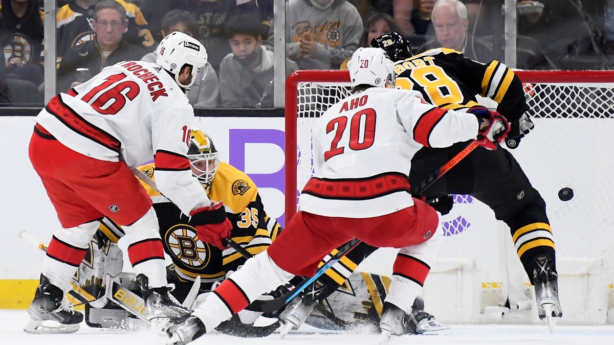 Boston Bruins goalie Linus Ullmark