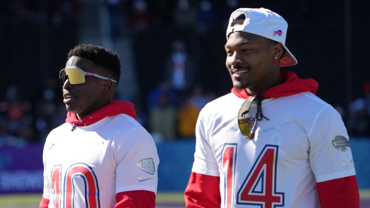 Kansas City Chiefs wide receiver Tyreek Hill and Buffalo Bills wide receiver Stefon Diggs
