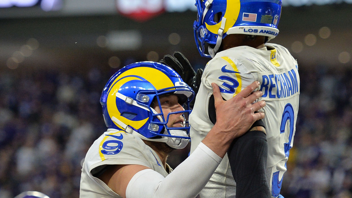 Los Angeles Rams players Matthew Stafford and Odell Beckham Jr.