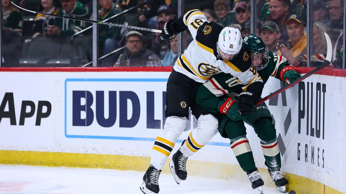 Boston Bruins left wing Anton Blidh