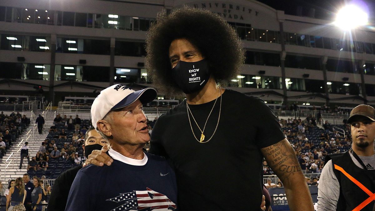 Free agent quarterback Colin Kaepernick