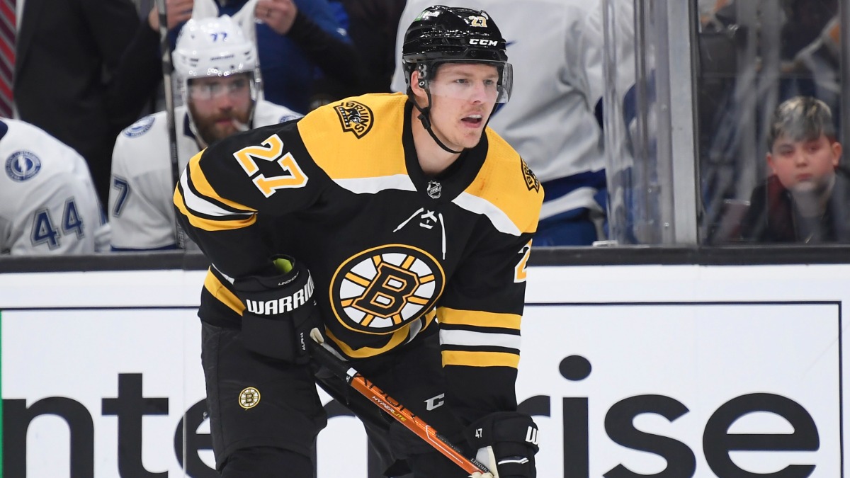 Boston Bruins defenseman Hampus Lindholm