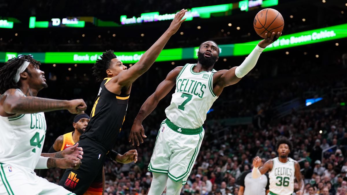 Boston Celtics forward Jaylen Brown