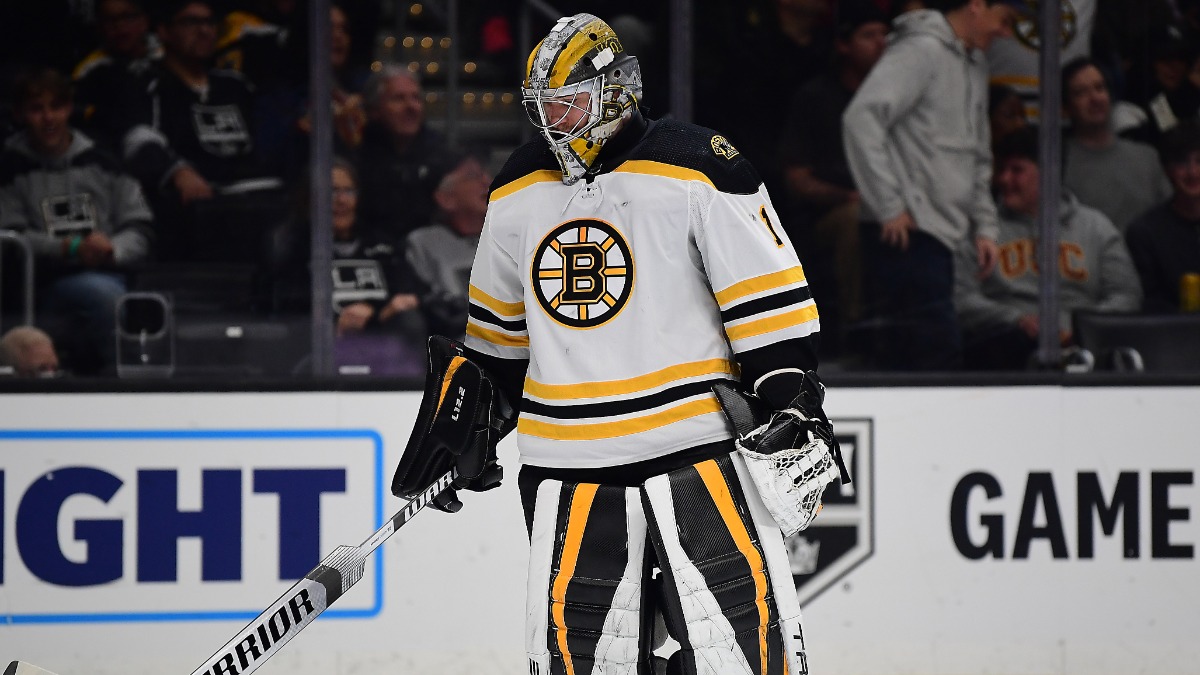 Boston Bruins goaltender Jeremy Swayman