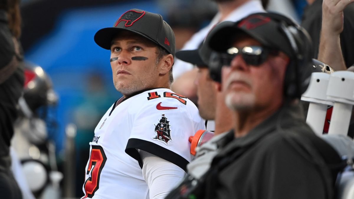 Tampa Bay Buccaneers quarterback Tom Brady and executive Bruce Arians