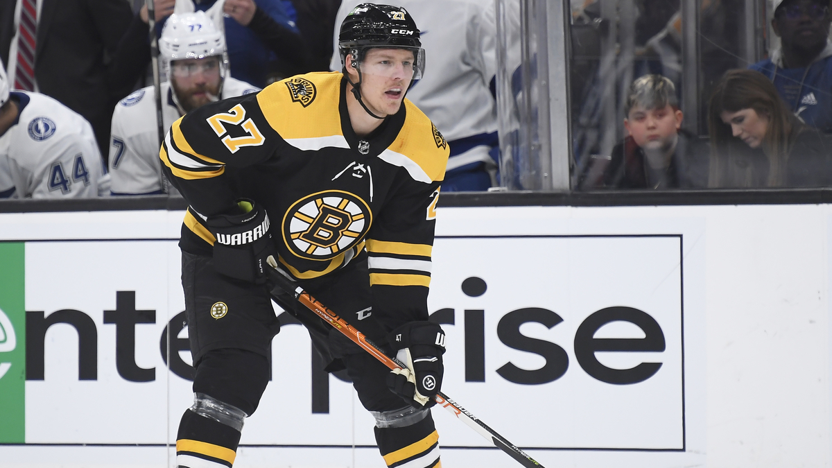 Boston Bruins defenseman Hampus Lindholm