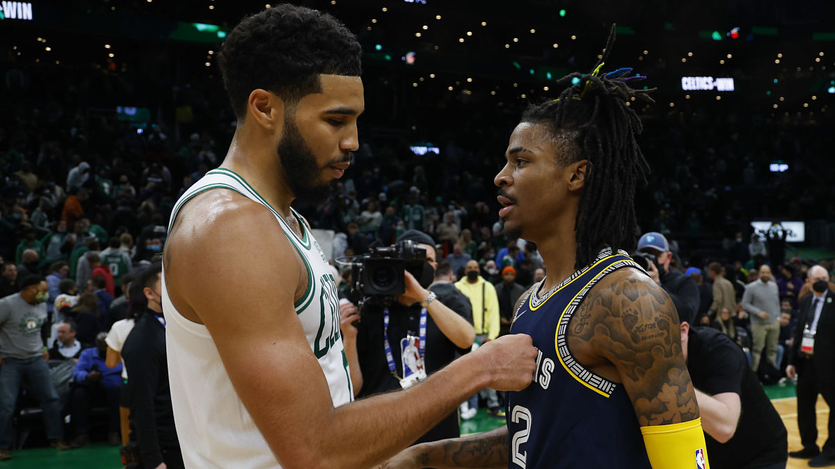 Boston Celtics forward Jayson Tatum, Memphis Grizzlies guard Ja Morant