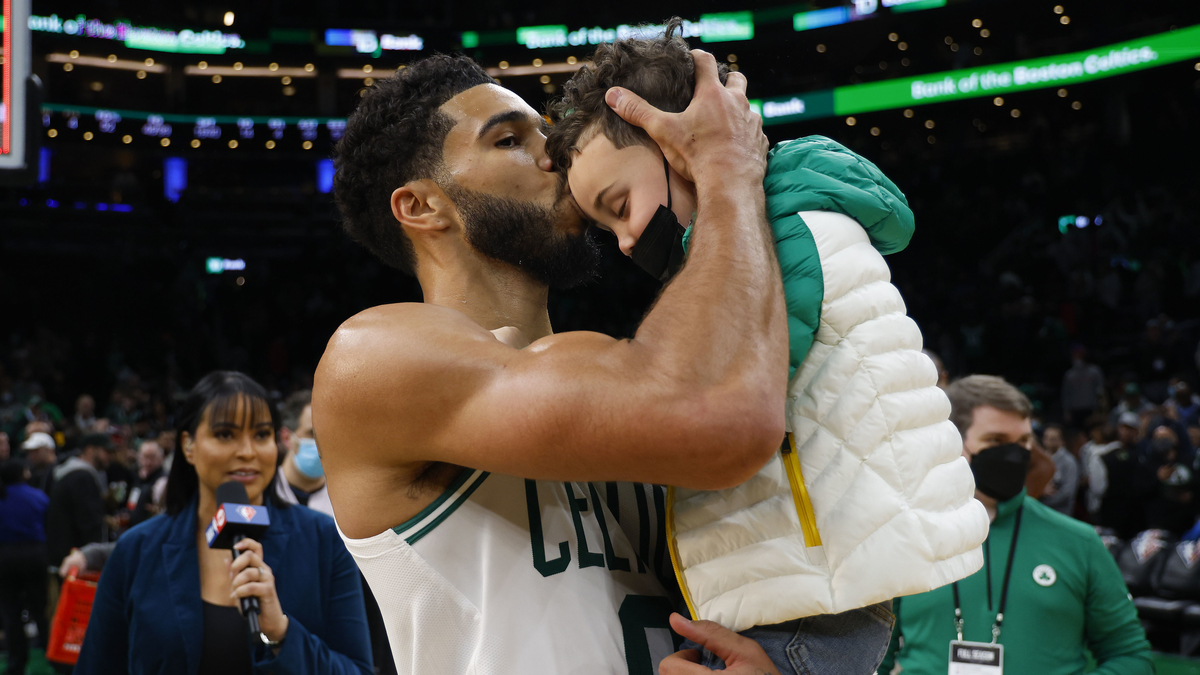Boston Celtics forward Jayson Tatum, son Deuce