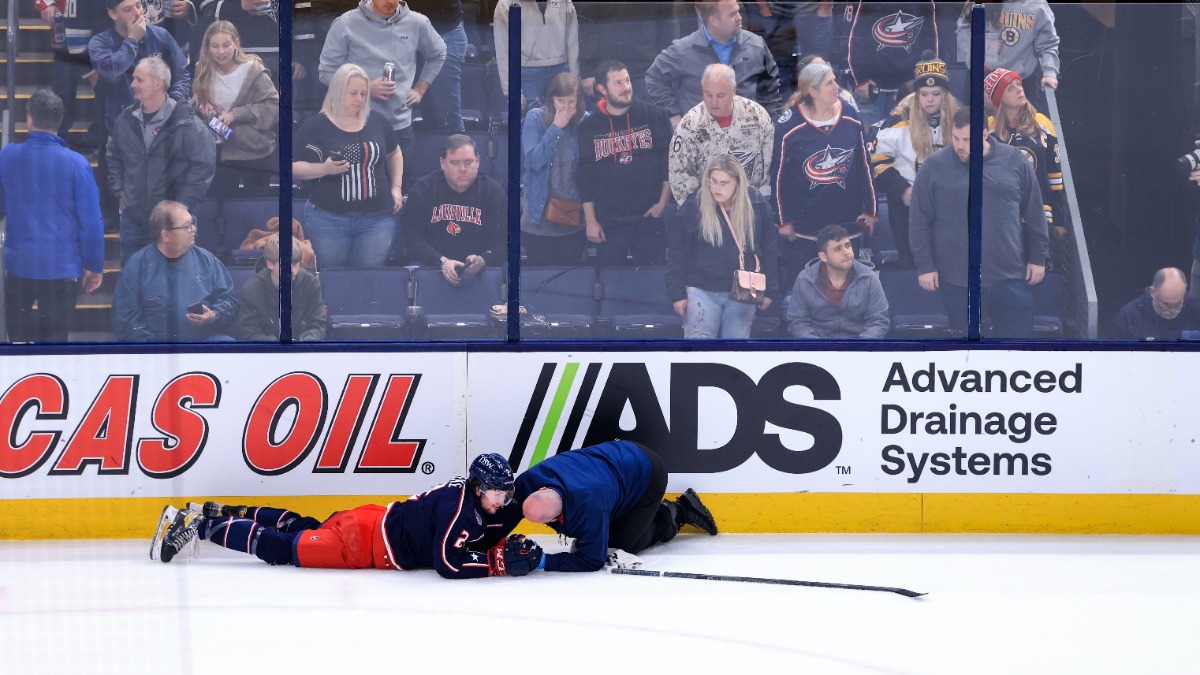 Columbus Blue Jackets defenseman Andrew Peeke