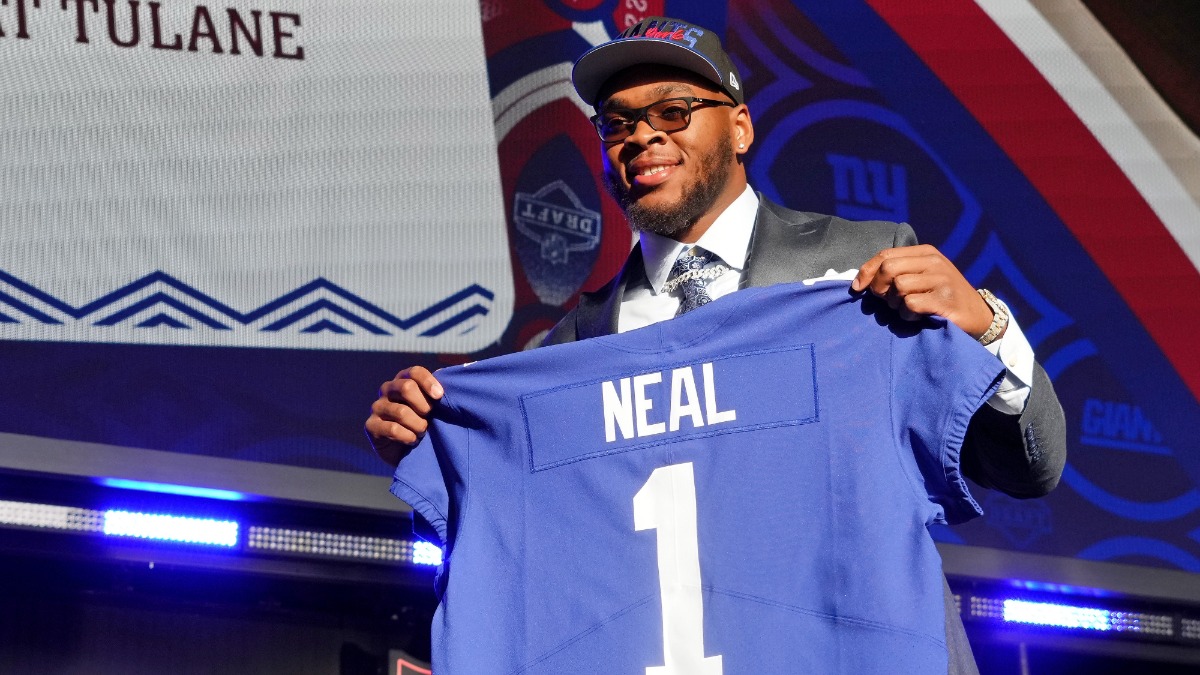 New York Giants offensive tackle Evan Neal