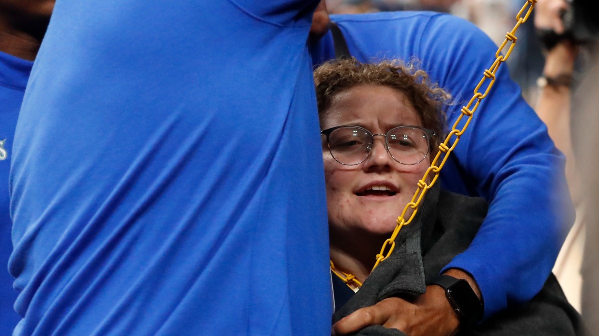 Minnesota Timberwolves protester