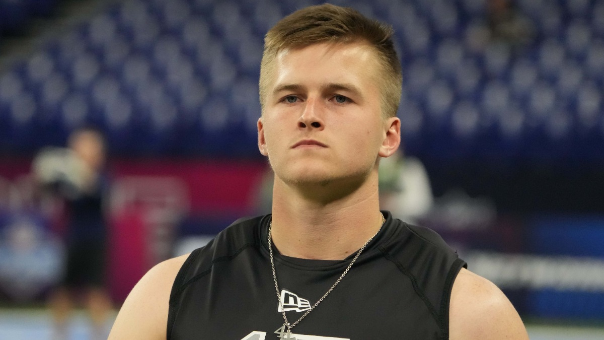 New England Patriots quarterback Bailey Zappe