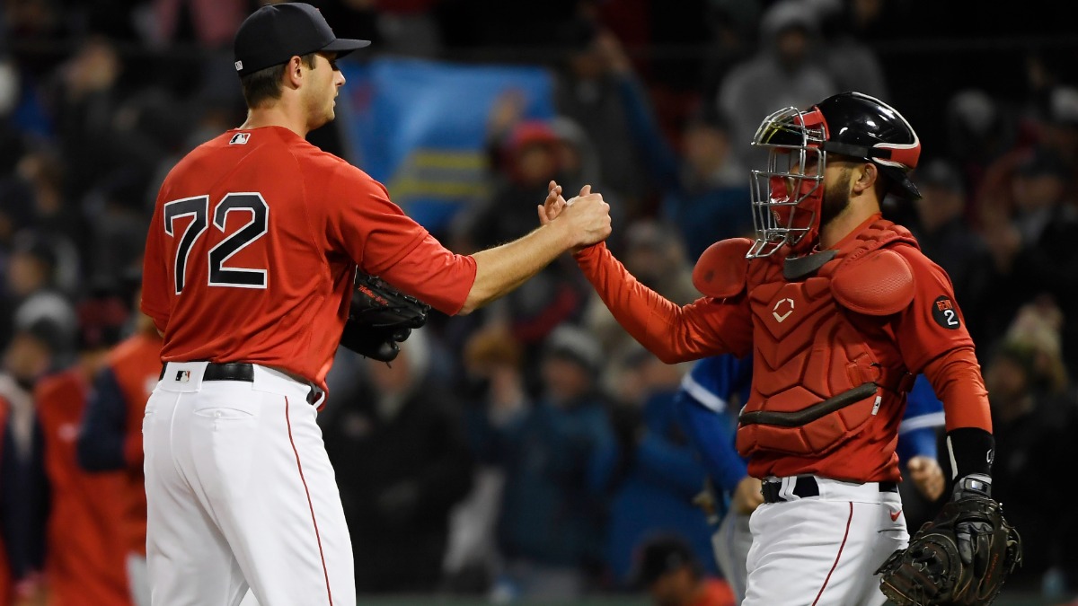Boston Red Sox pitcher Garrett Whitlock, catcher Connor Wong