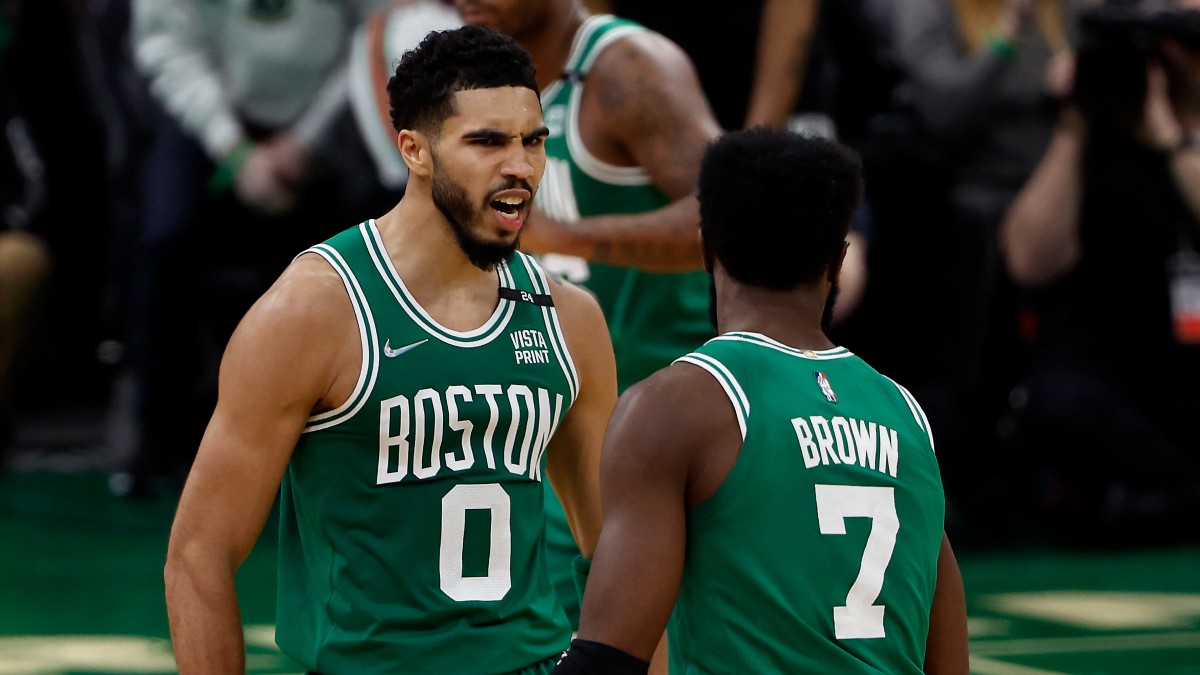 Boston Celtics forward Jayson Tatum, guard Jaylen Brown