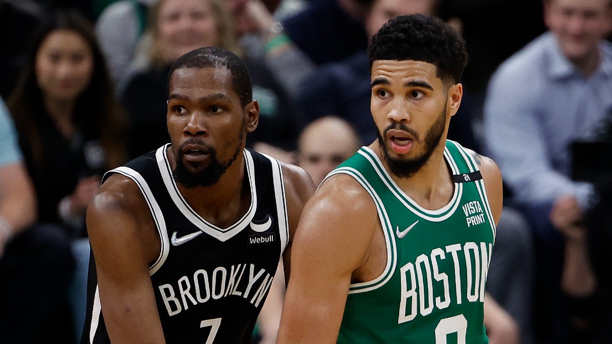Boston Celtics forward Jayson Tatum, Brooklyn Nets forward Kevin Durant