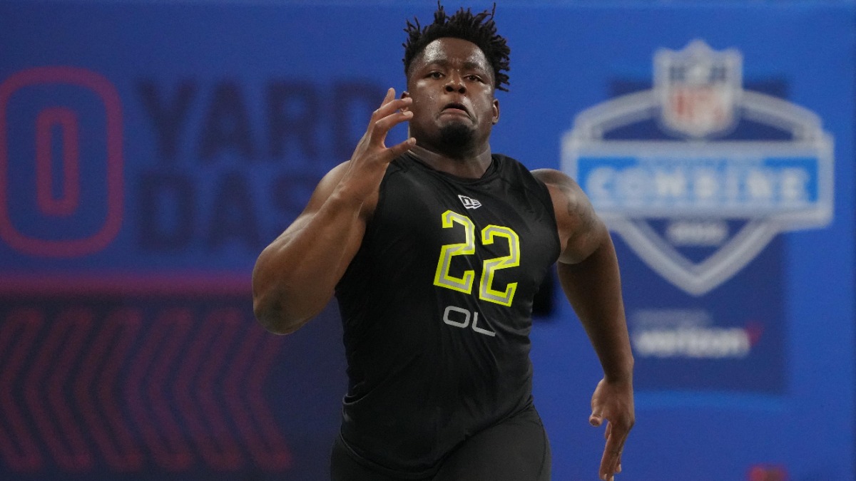 Former Boston College offensive lineman Zion Johnson