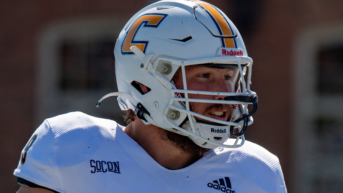 New England Patriots guard Cole Strange