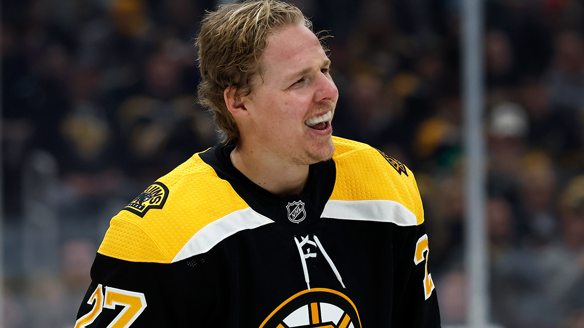 Boston Bruins defenseman Hampus Lindholm