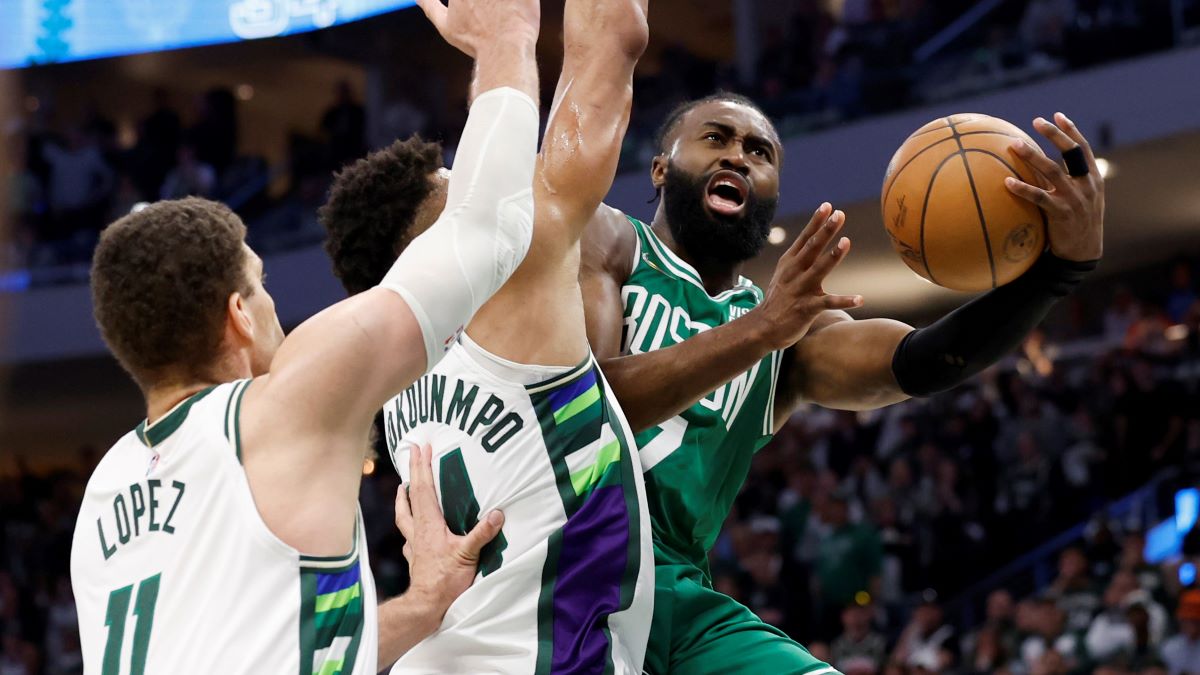 Boston Celtics forward Jaylen Brown