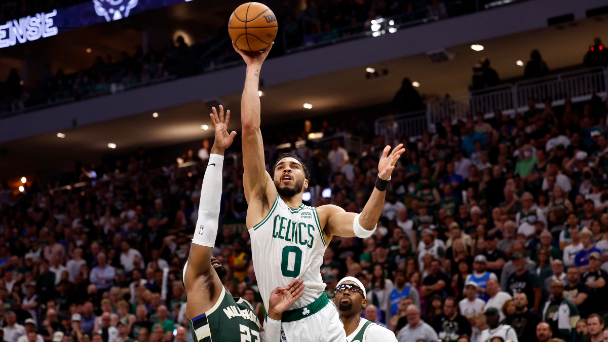 Boston Celtics forward Jayson Tatum in Game 6 against the Milwaukee Bucks
