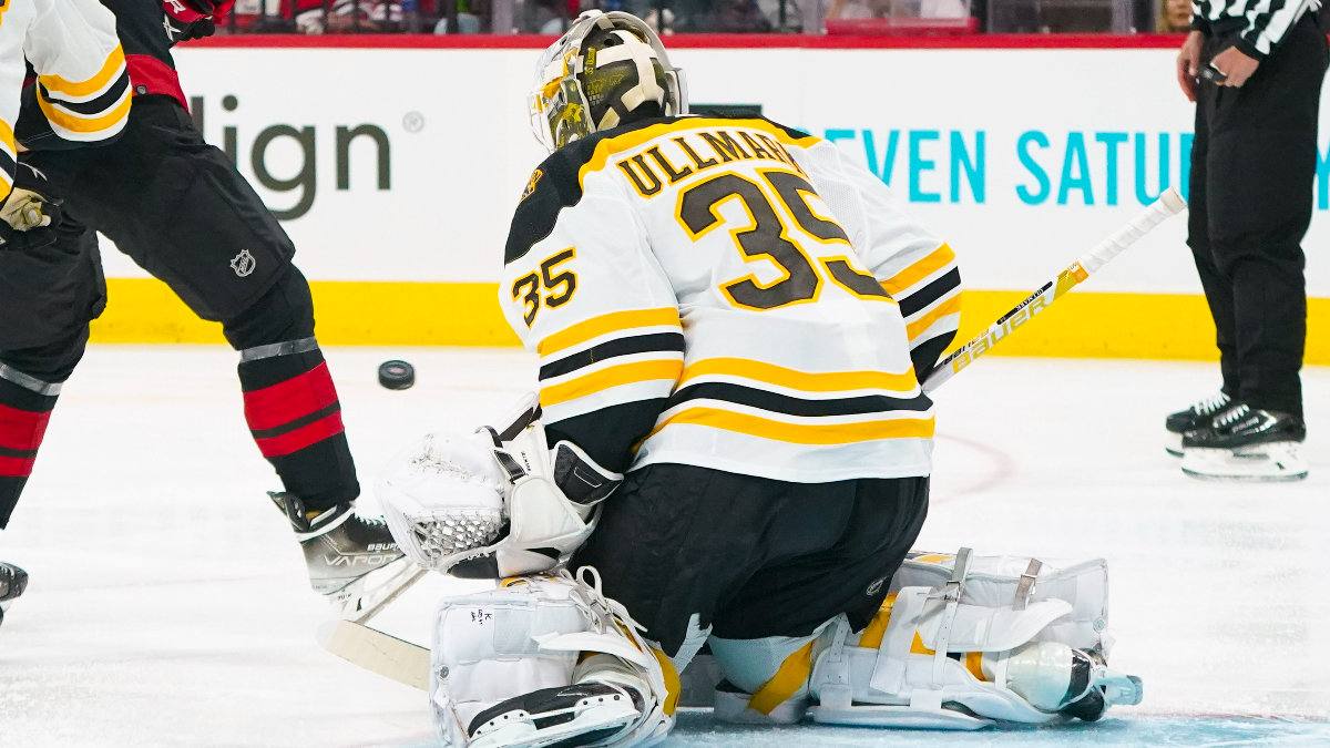 Boston Bruins goalie Linus Ullmark