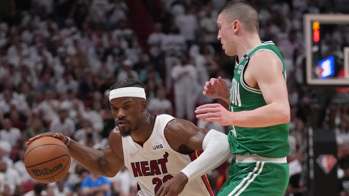 Boston Celtics guard Payton Pritchard, Miami Heat forward Jimmy Butler