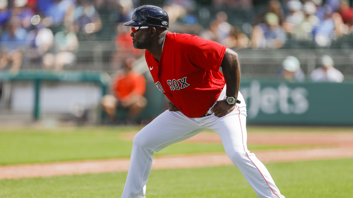 Boston Red Sox third base coach Carlos Febles