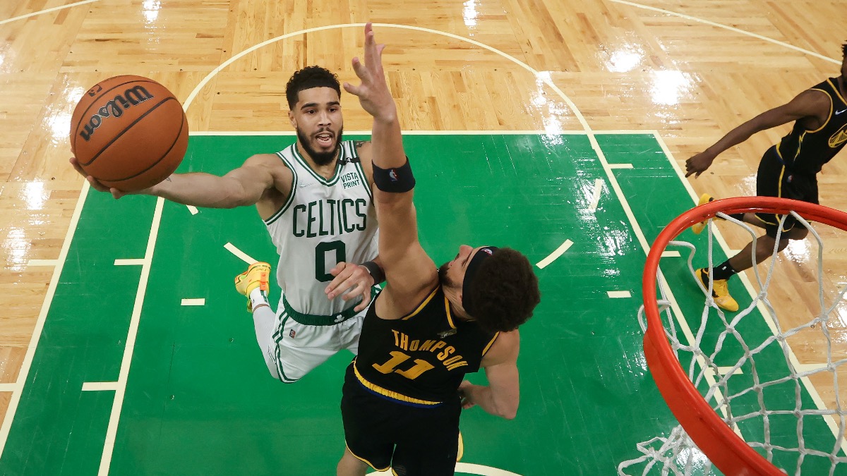 Boston Celtics forward Jayson Tatum, Golden State Warriors guard Klay Thompson