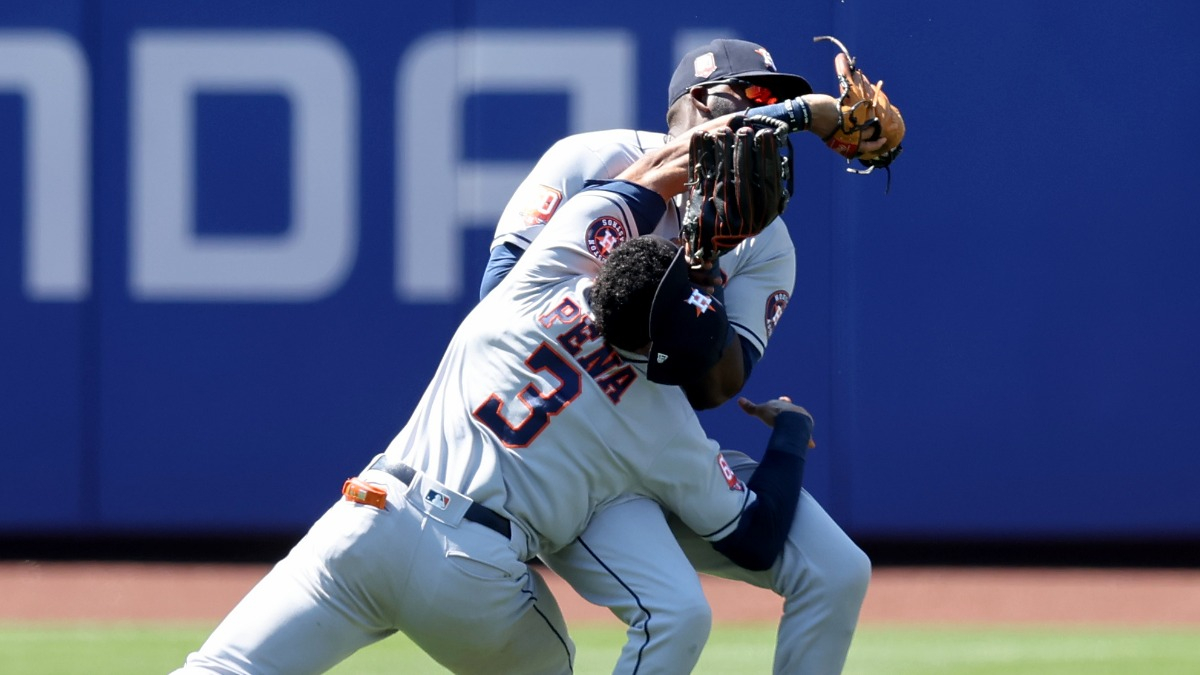 Houston Astros shortstop Jeremy Pena, outfielder Yordan Alvarez