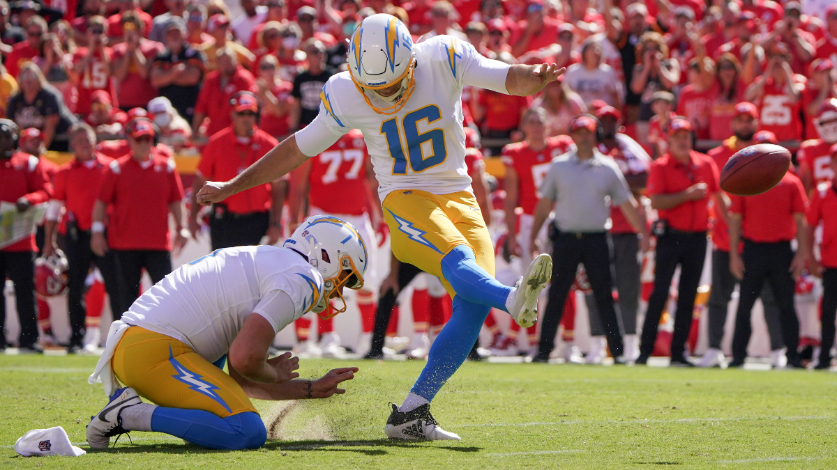 Los Angeles Chargers kicker Tristan Vizcaino